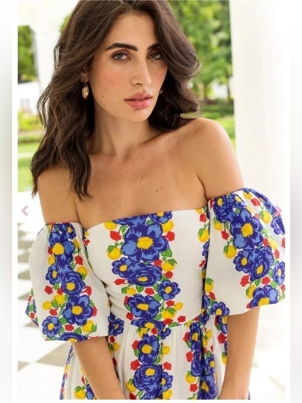 NWT Beyond by Vera Off the Shoulder Leah GRAND VILLA COBALT Dress size M - Picture 2 of 5